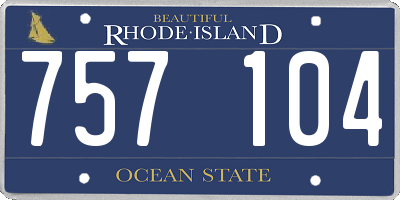 RI license plate 757104