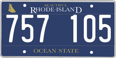 RI license plate 757105
