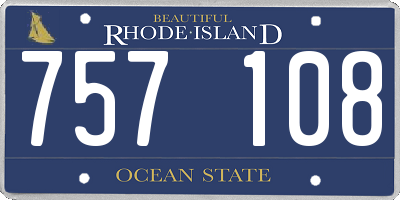 RI license plate 757108