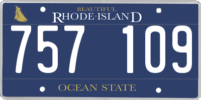RI license plate 757109