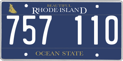 RI license plate 757110