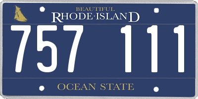 RI license plate 757111