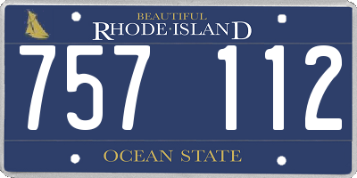 RI license plate 757112