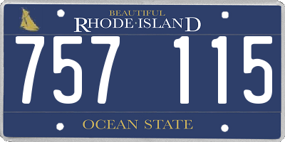 RI license plate 757115