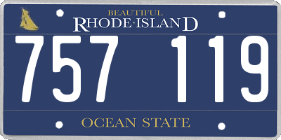 RI license plate 757119