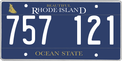 RI license plate 757121
