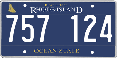 RI license plate 757124