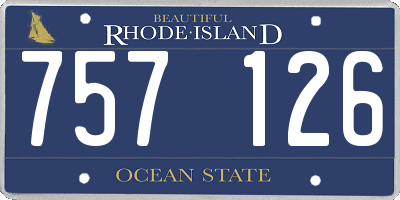 RI license plate 757126