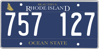 RI license plate 757127