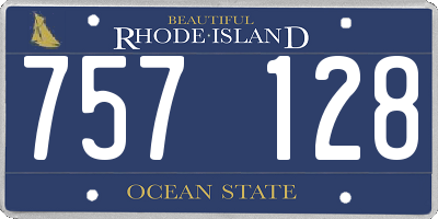 RI license plate 757128