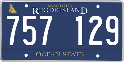 RI license plate 757129
