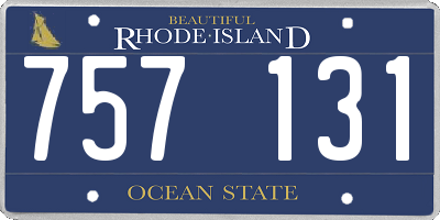 RI license plate 757131
