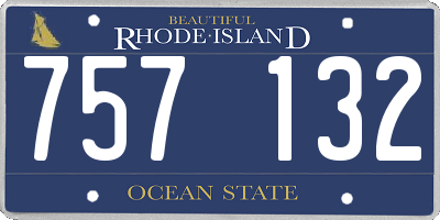 RI license plate 757132