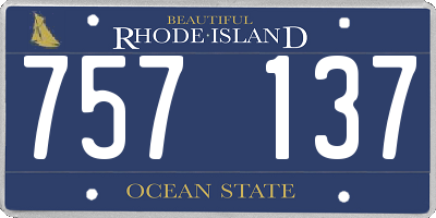 RI license plate 757137