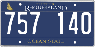 RI license plate 757140