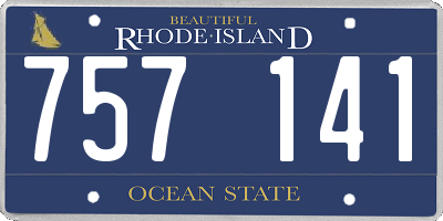 RI license plate 757141