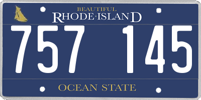 RI license plate 757145