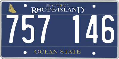 RI license plate 757146
