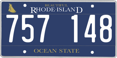 RI license plate 757148