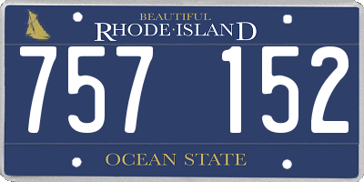 RI license plate 757152