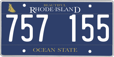 RI license plate 757155