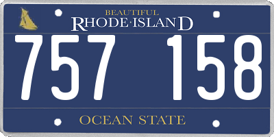 RI license plate 757158