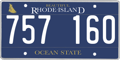 RI license plate 757160