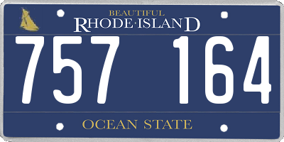 RI license plate 757164