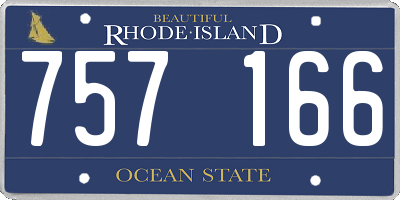 RI license plate 757166