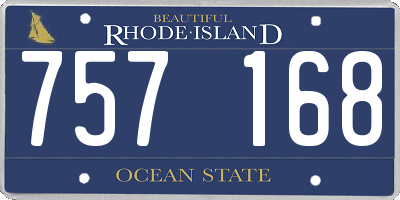RI license plate 757168
