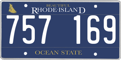 RI license plate 757169
