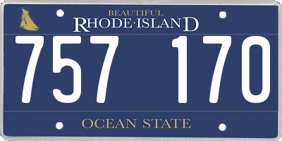 RI license plate 757170