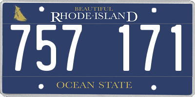 RI license plate 757171