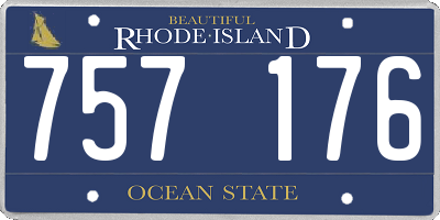 RI license plate 757176