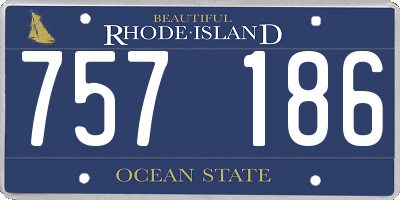 RI license plate 757186