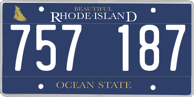 RI license plate 757187