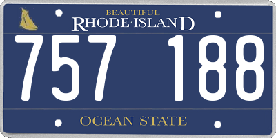 RI license plate 757188
