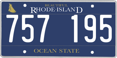 RI license plate 757195