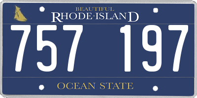 RI license plate 757197
