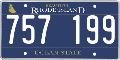 RI license plate 757199