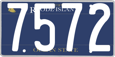 RI license plate 7572