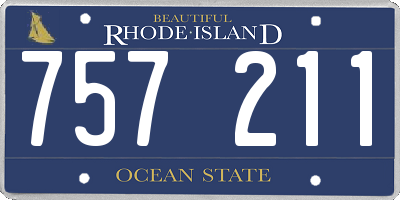 RI license plate 757211