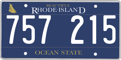 RI license plate 757215
