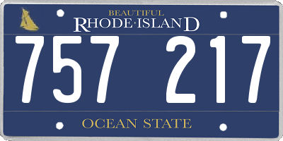 RI license plate 757217