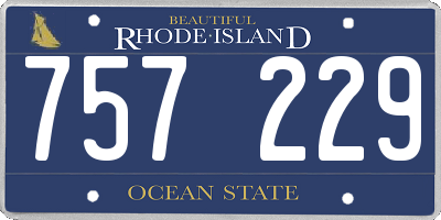 RI license plate 757229