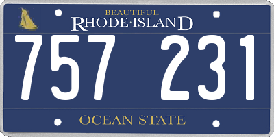 RI license plate 757231