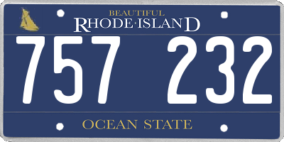 RI license plate 757232