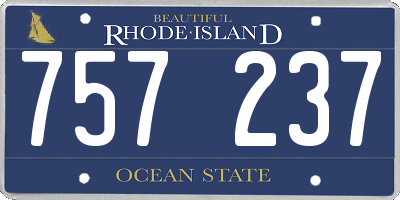 RI license plate 757237