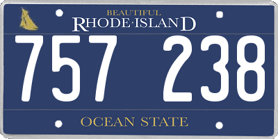 RI license plate 757238