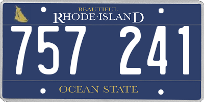 RI license plate 757241